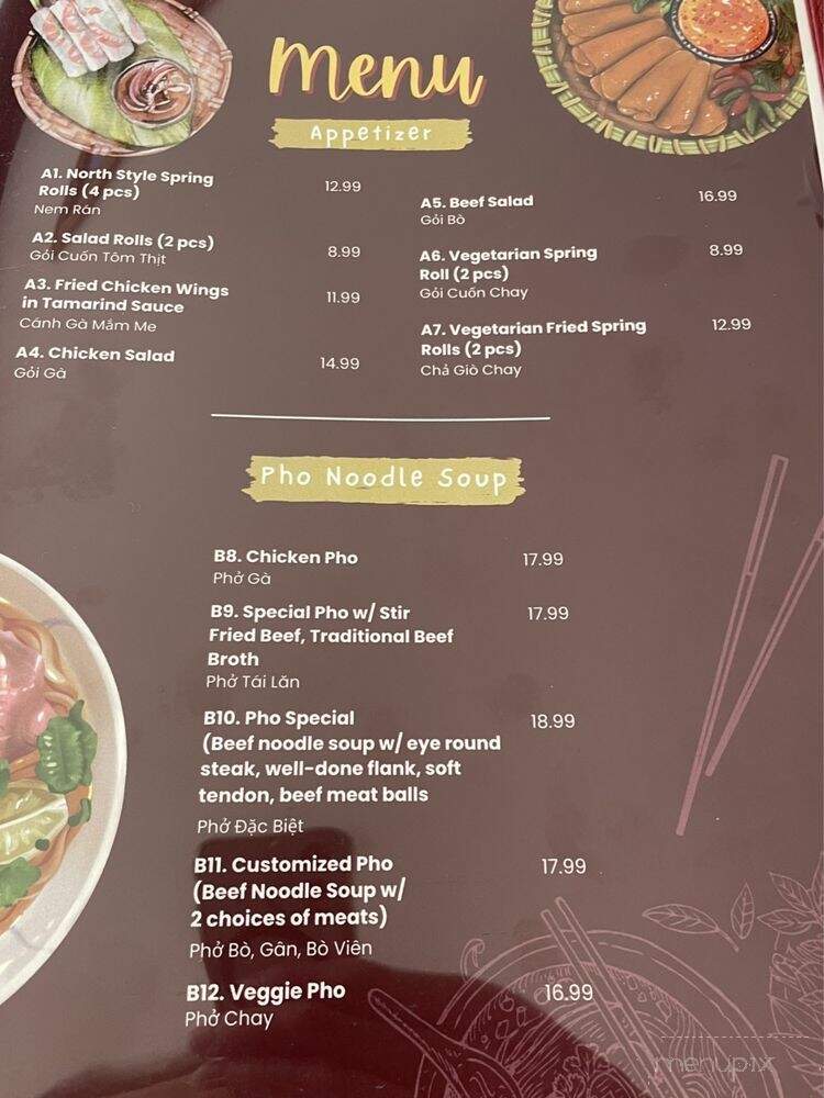 Pho Ha Noi - Hillsboro, OR menu_pic