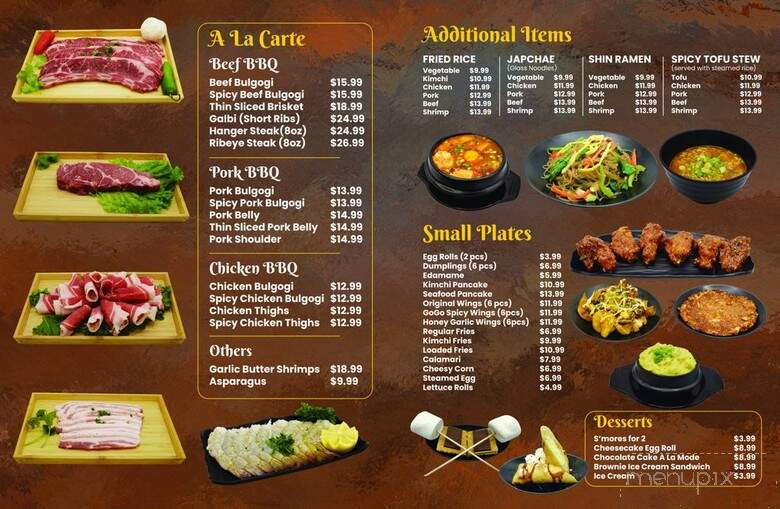 GoGo Gogi Korean BBQ - San Angelo, TX menu_pic