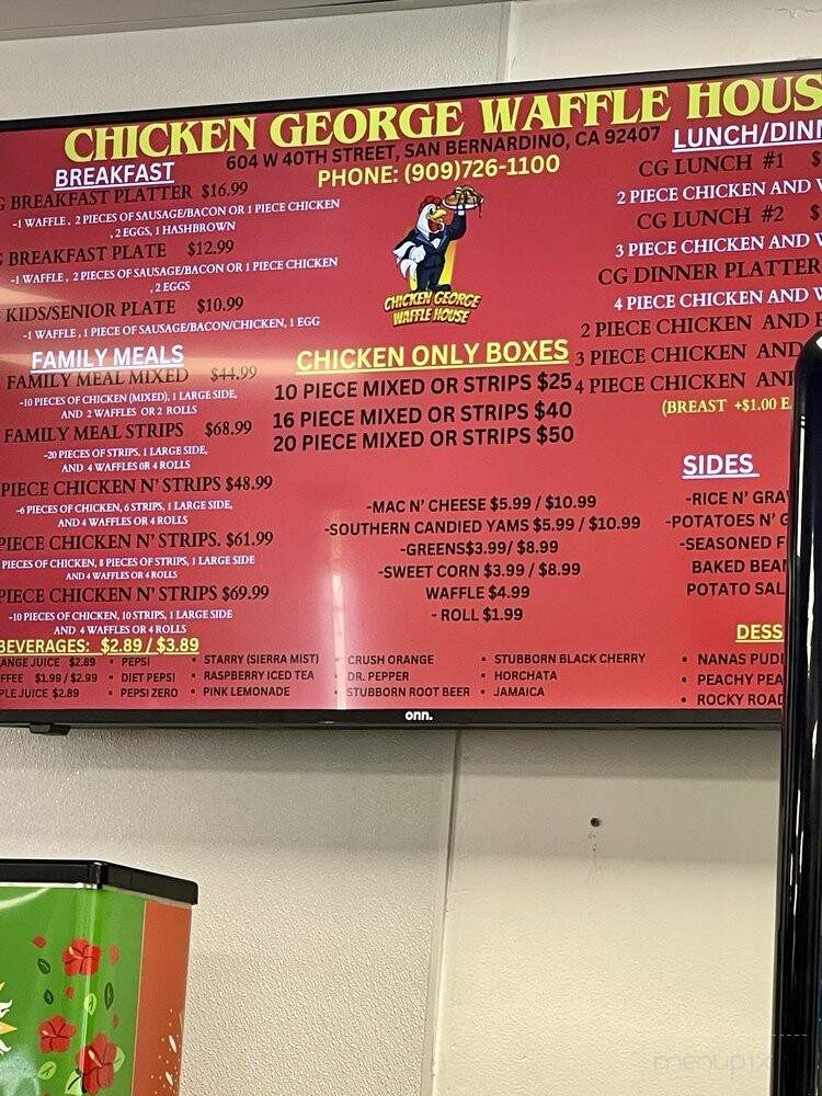 Chicken George Waffle House - San Bernardino, CA menu_pic
