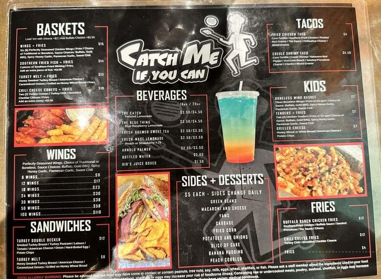 Catch Me If You Can - Cincinnati, OH menu_pic