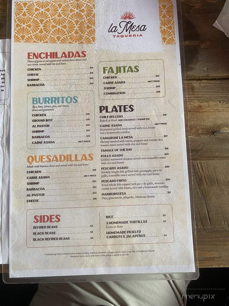 La Mesa Taqueria - Marco Island, FL menu_pic
