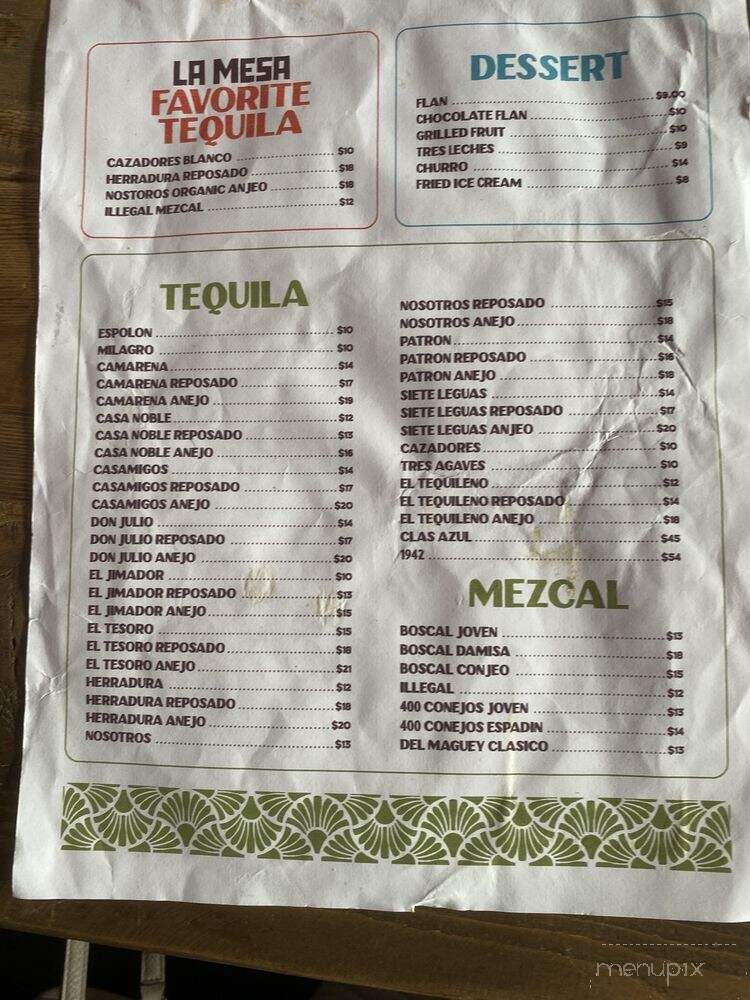 La Mesa Taqueria - Marco Island, FL menu_pic