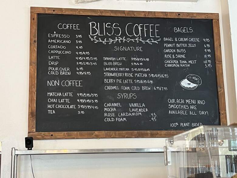 Bliss Coffee & Bakery - Long Beach, CA menu_pic