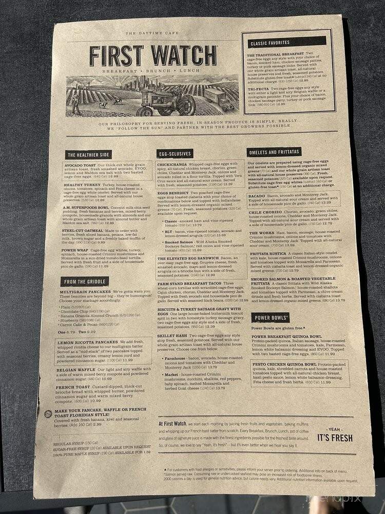 First Watch - Apollo Beach, FL menu_pic