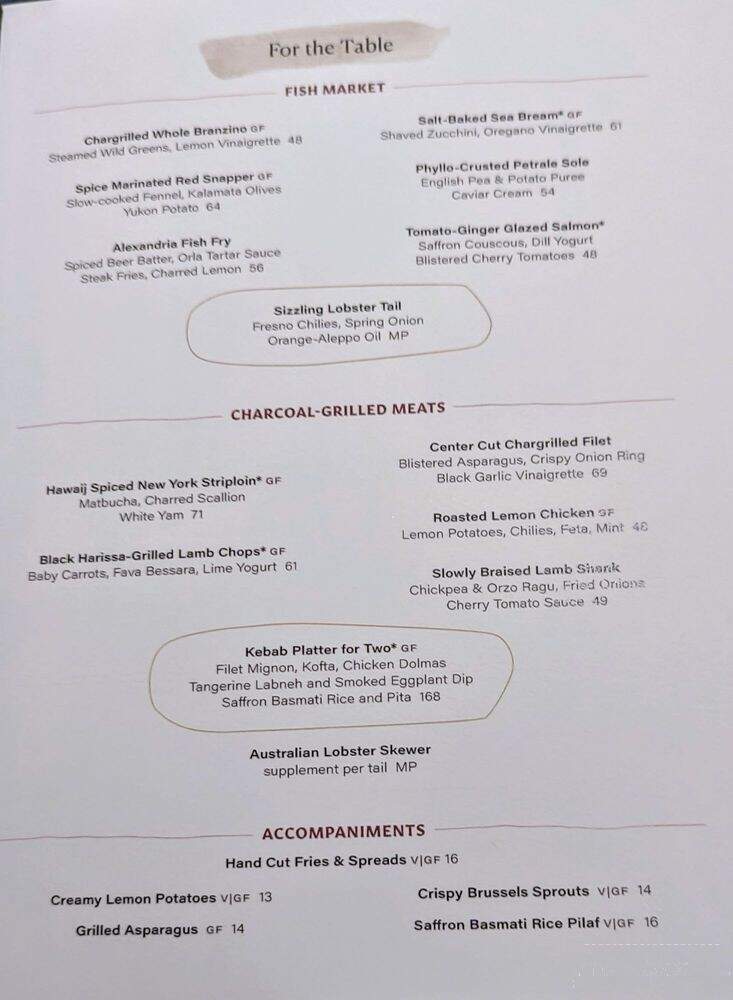Orla - Las Vegas, NV menu_pic