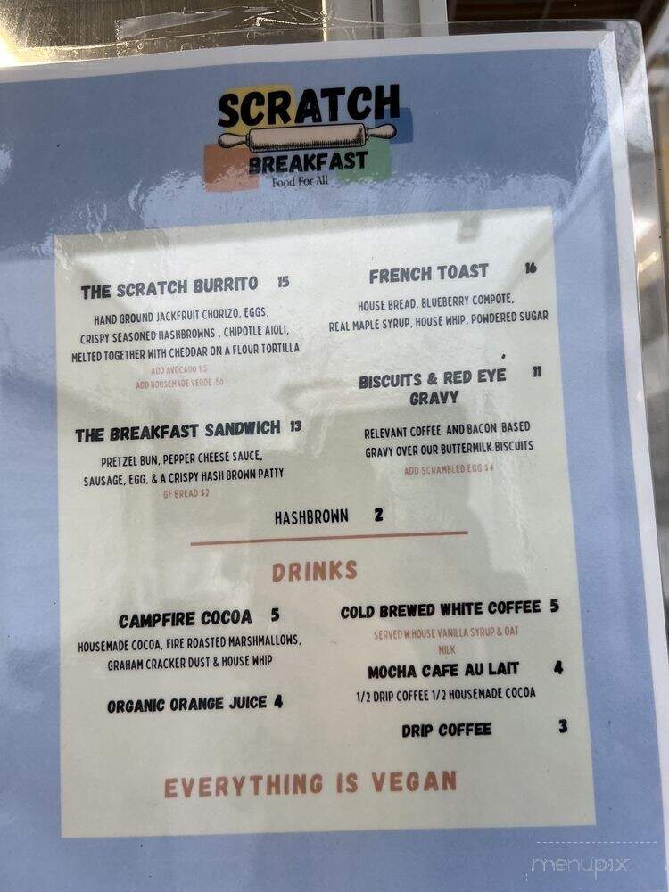 Scratch Breakfast - Vancouver, WA menu_pic