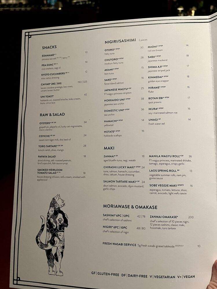 Lucky Cat by Gordon Ramsay - Miami, FL menu_pic