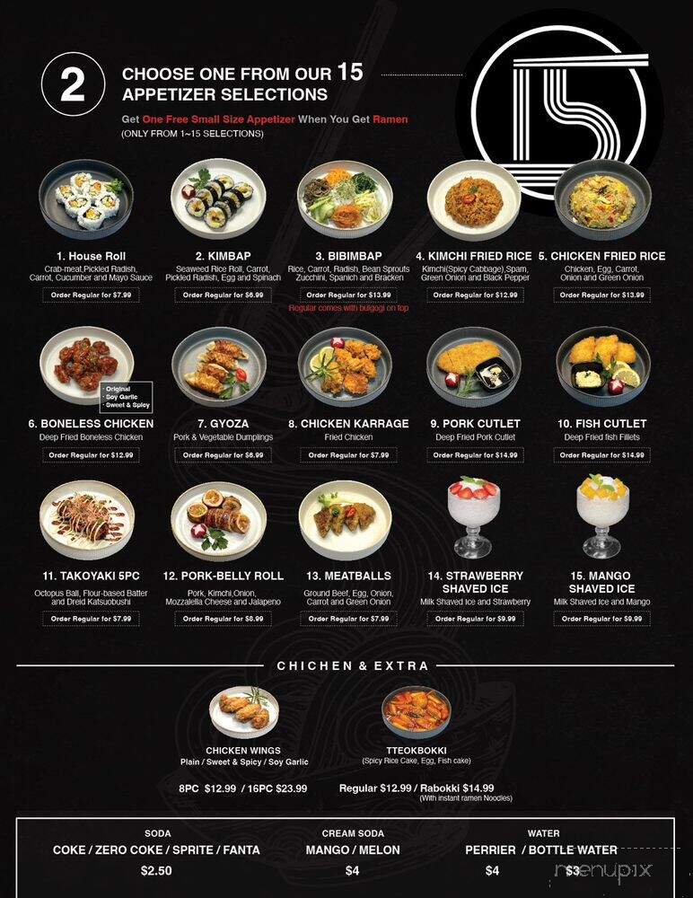 Ramen15 - Las Vegas, NV menu_pic
