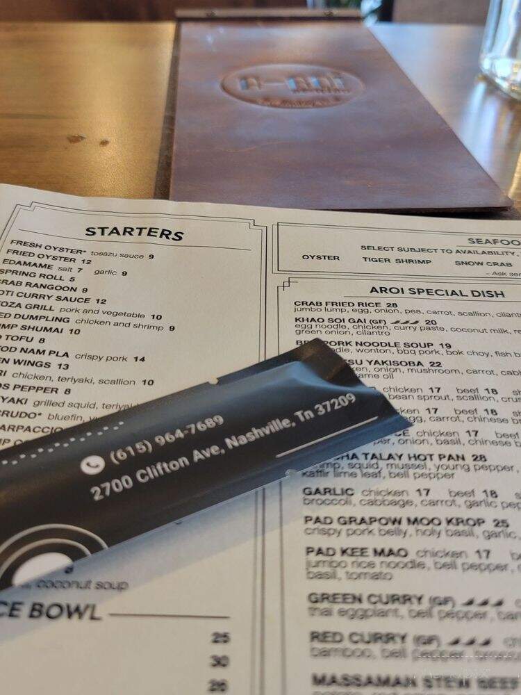 A-Roi By Smiley Thai - Nashville, TN menu_pic