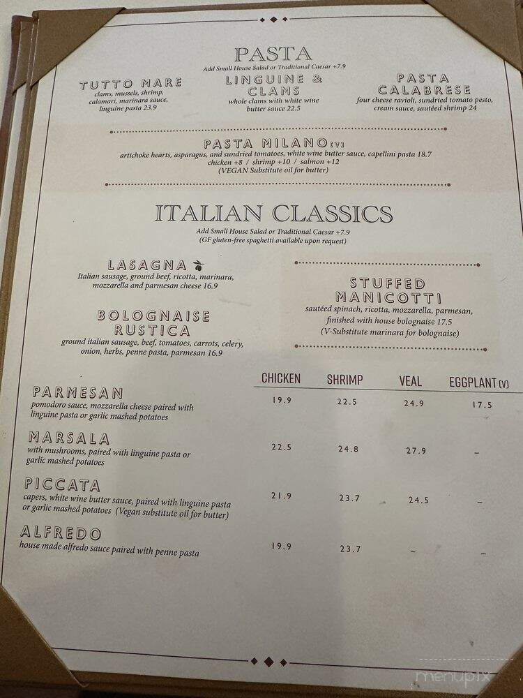 Bella Vita Italian Steakhouse - Lady Lake, FL menu_pic