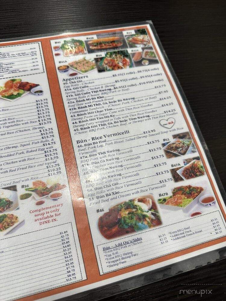 Pho Ha Vietnamese Restaurant - Redlands, CA menu_pic