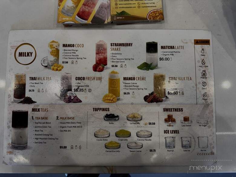 Suptea Lab - Oakland, CA menu_pic