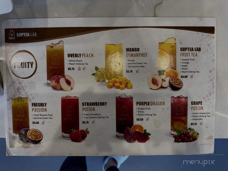 Suptea Lab - Oakland, CA menu_pic