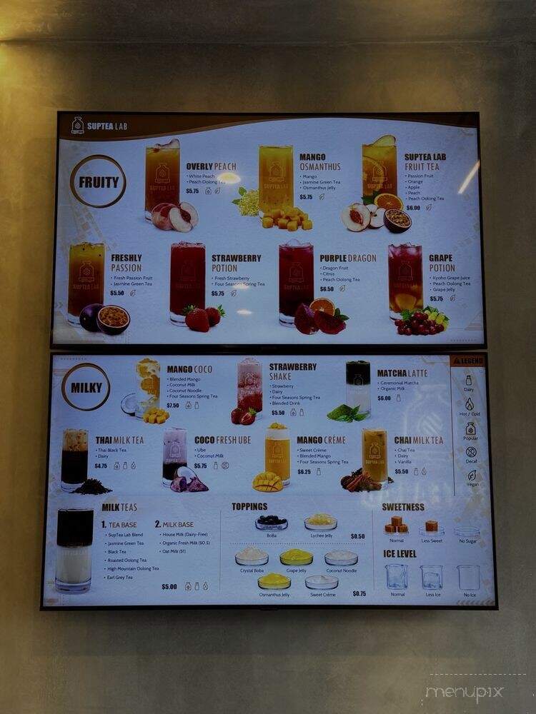 Suptea Lab - Oakland, CA menu_pic