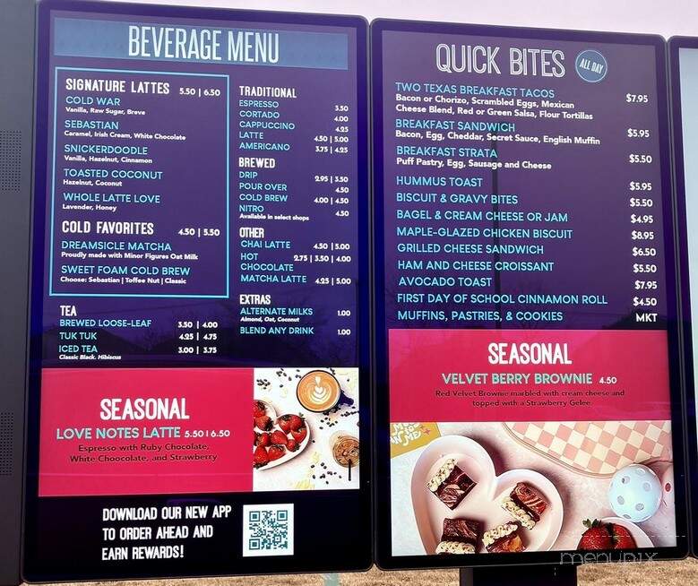 White Rhino Coffee - Arlington, TX menu_pic
