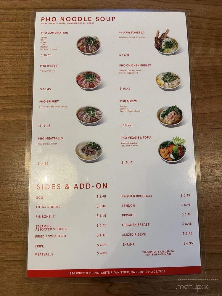 Soup Shop - Whittier, CA menu_pic