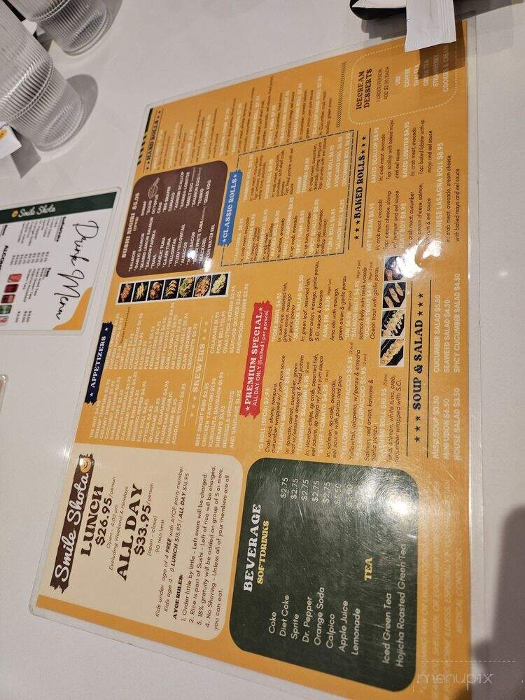 Smile Shota - Las Vegas, NV menu_pic