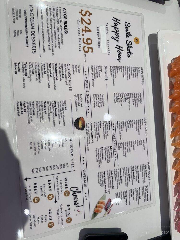 Smile Shota - Las Vegas, NV menu_pic