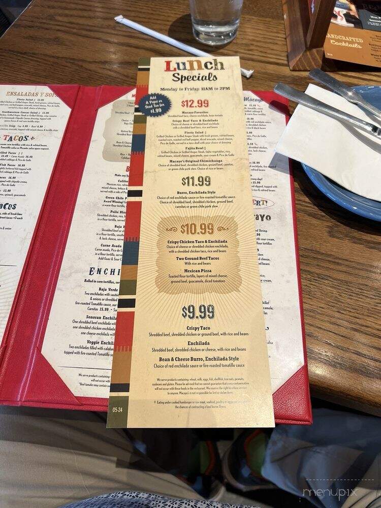 Macayos - Queen Creek, AZ menu_pic