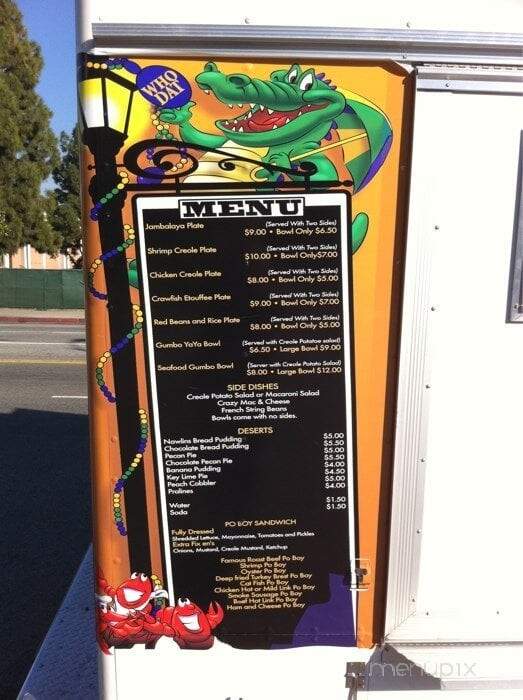 Crazy Creole Cafe - Long Beach, CA menu_pic