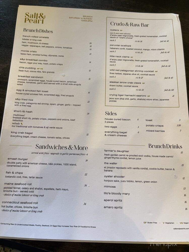 Salt & Pearl - Redondo Beach, CA menu_pic