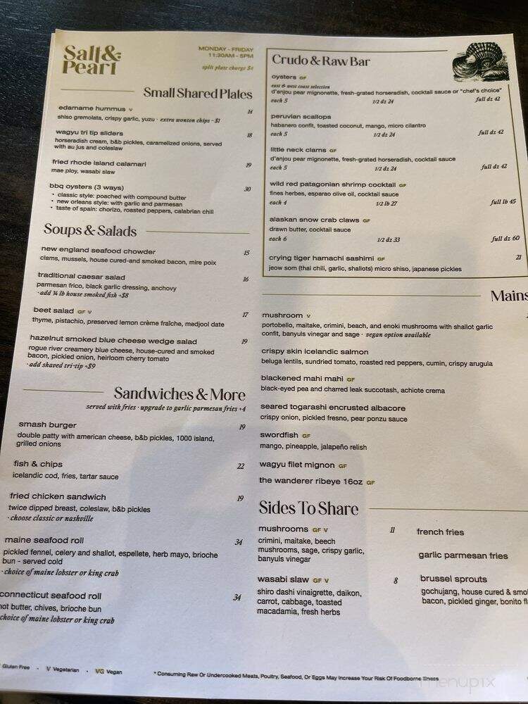 Salt & Pearl - Redondo Beach, CA menu_pic