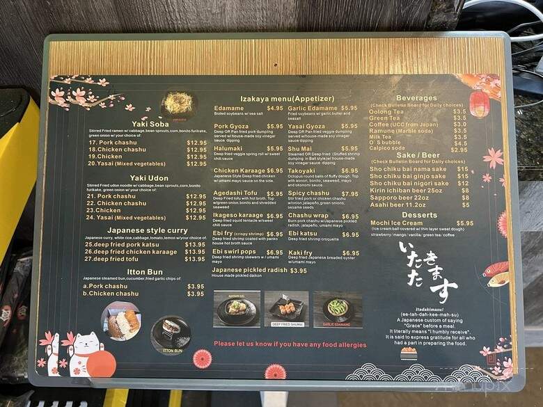 Itton Ramen - Bloomington, MN menu_pic