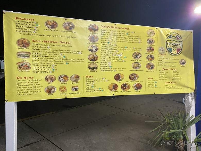 Ochoas Outdoor Mexican Food - Hillsboro, OR menu_pic