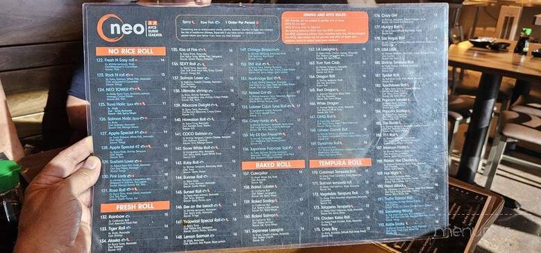 Neo AYCE Sushi & Izakaya - Los Angeles, CA menu_pic