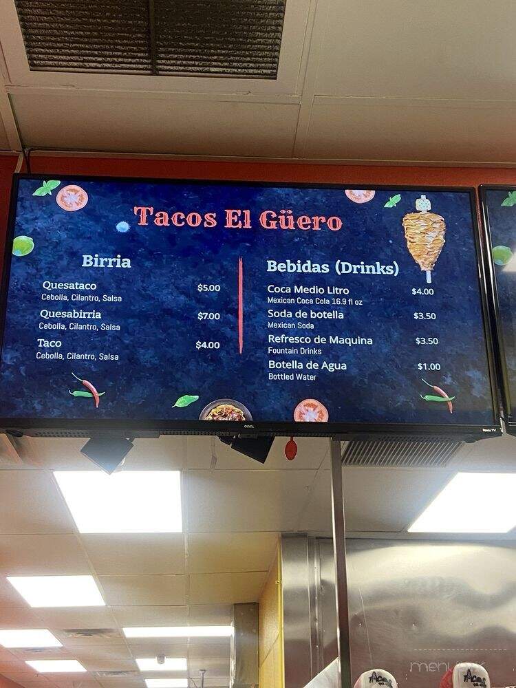 Tacos El Guero - Las Vegas, NV menu_pic