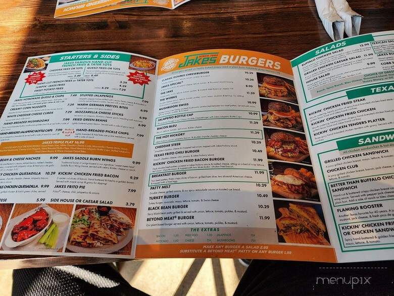 Jakes - Sachse, TX menu_pic