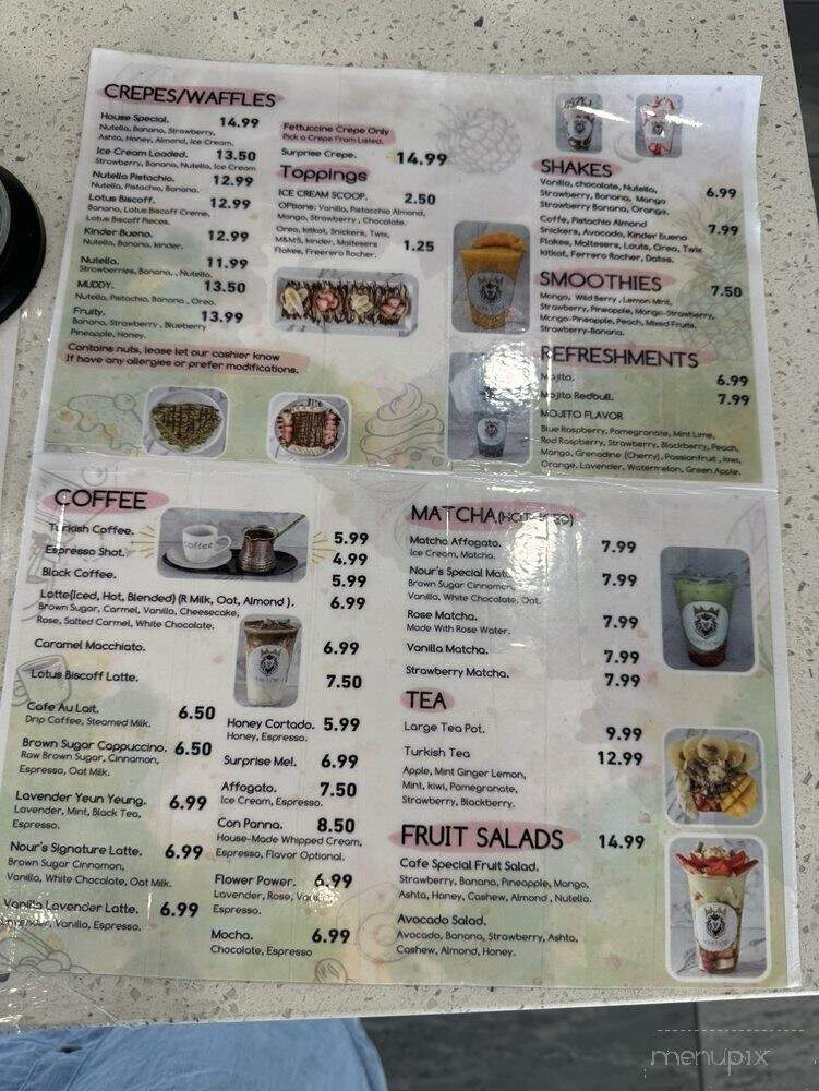 Nour's Cafe - Sacramento, CA menu_pic