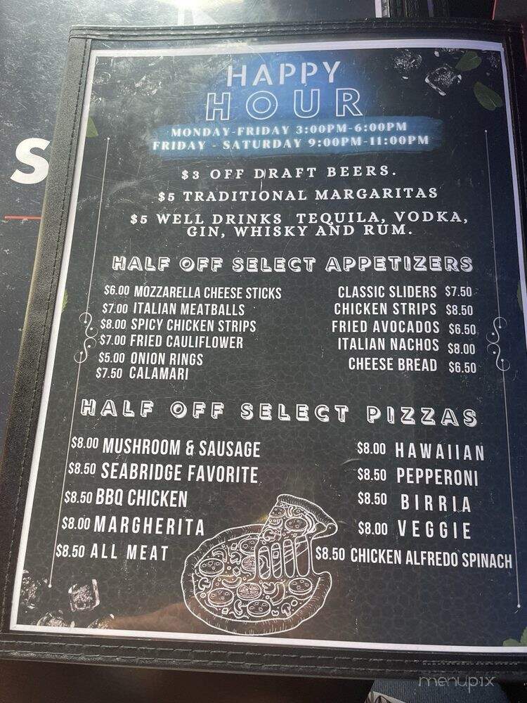 Seabridge Restaurant & Bar - Oxnard, CA menu_pic