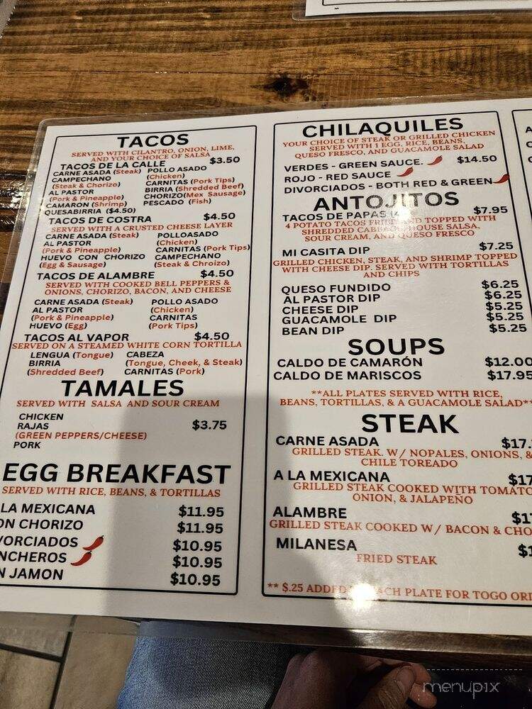 Taqueria Mi Casita - Martinez, GA menu_pic