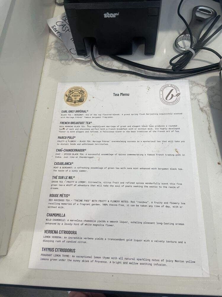 Maison Benoit - Danville, CA menu_pic