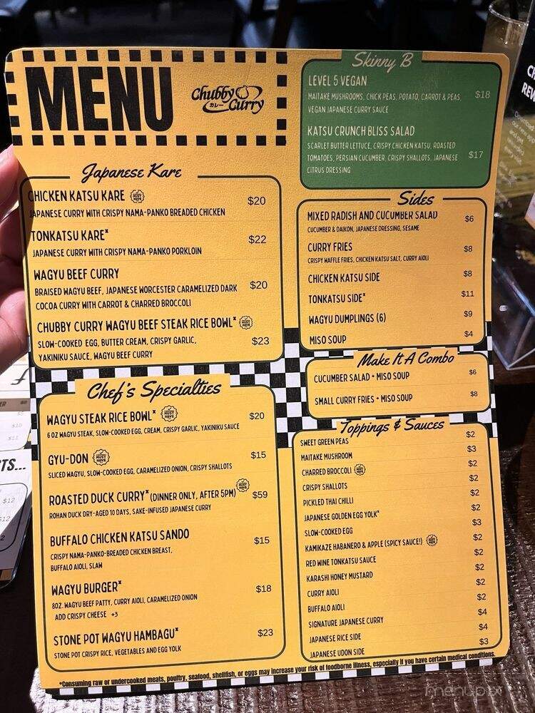 Chubby Curry - Beverly Hills, CA menu_pic