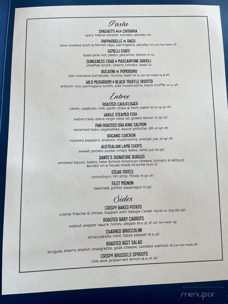 Dante Beverly Hills - Beverly Hills, CA menu_pic
