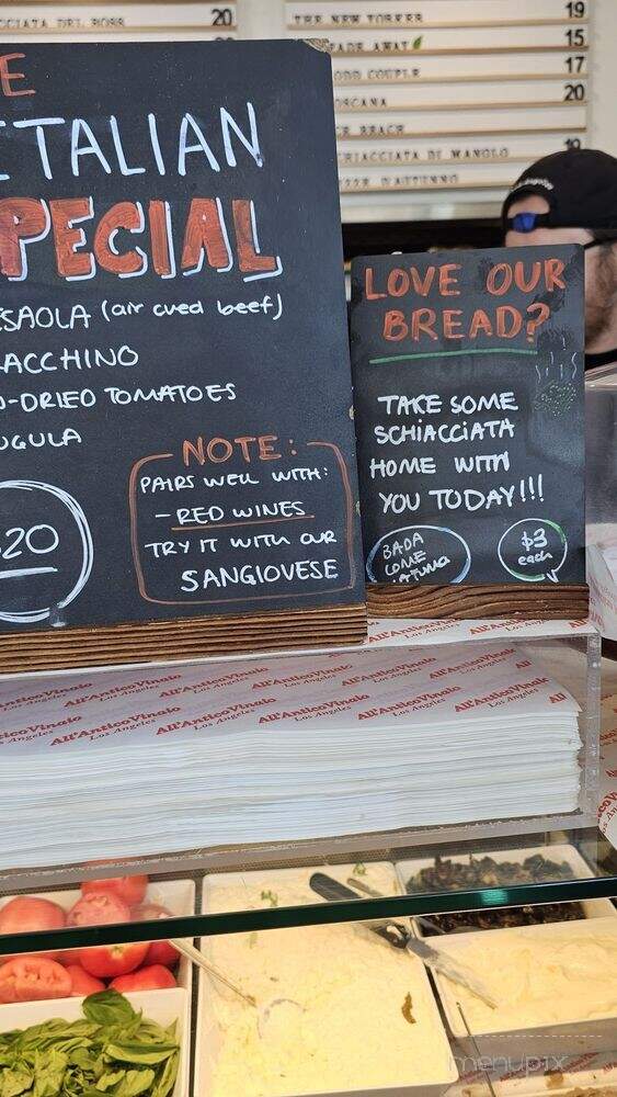 All'Antico Vinaio - Los Angeles, CA menu_pic