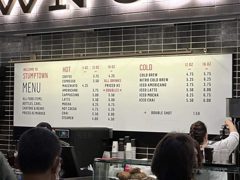Stumptown Coffee Roasters - Portland, OR menu_pic
