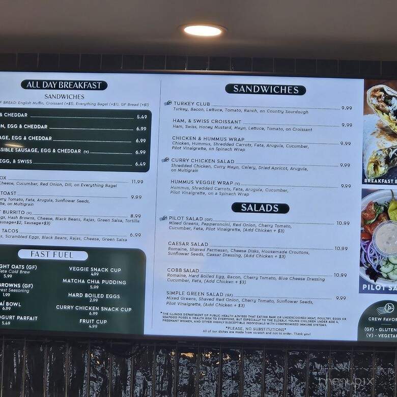 Aviator Coffee - Westchester, IL menu_pic