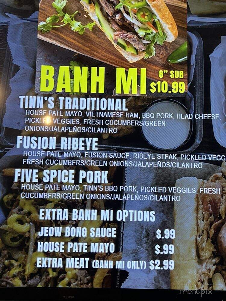 Tinn's Grilled Philly Steak Subs - Rochester, MN menu_pic