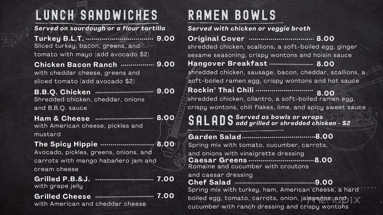 Dan's Rockin' Cafe - Worcester, MA menu_pic