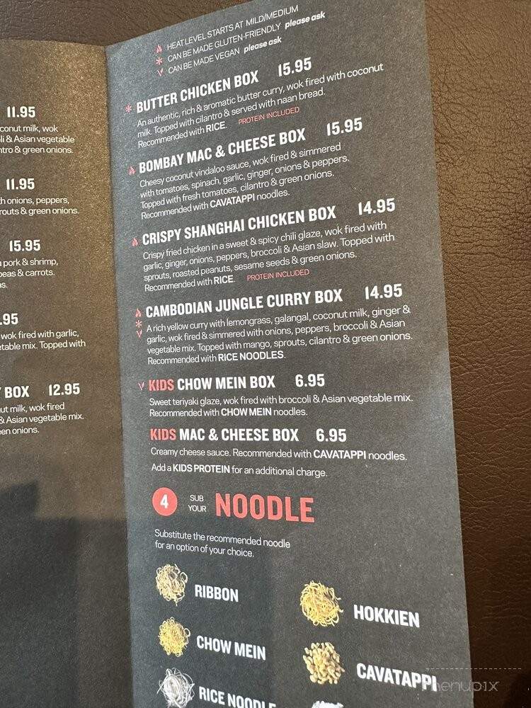 Noodlebox - Vaughan, ON menu_pic