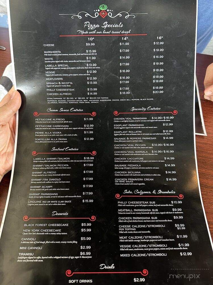 La Bella Italian Grill & Pizzeria - Princeton, TX menu_pic