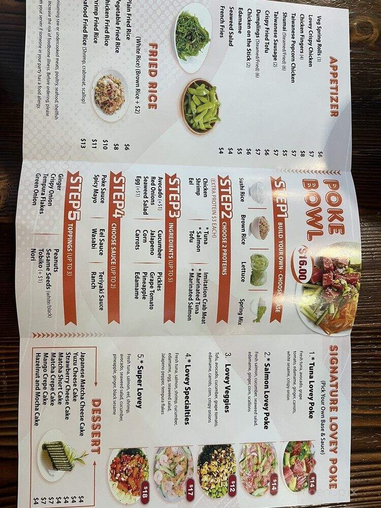 Lovey Poke & Tea House - Newtown, PA menu_pic