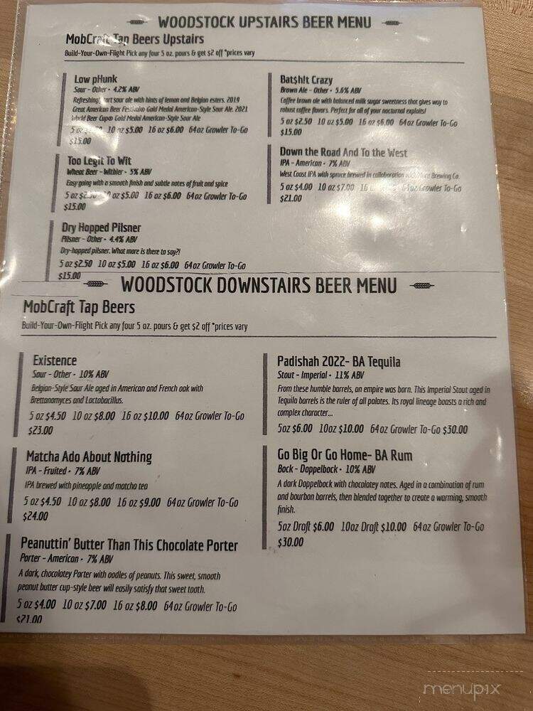 MobCraft Beer - Woodstock, IL menu_pic