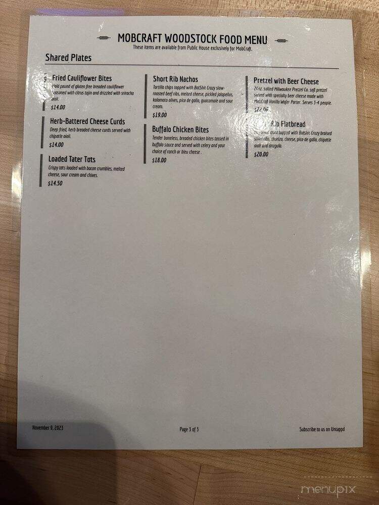 MobCraft Beer - Woodstock, IL menu_pic