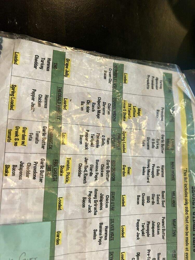 Cheba Hut Toasted Subs - El Paso, TX menu_pic