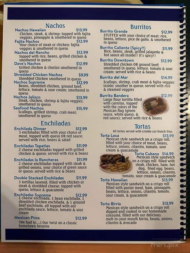 Carlos's Cantina & Grill - Paragould, AR menu_pic