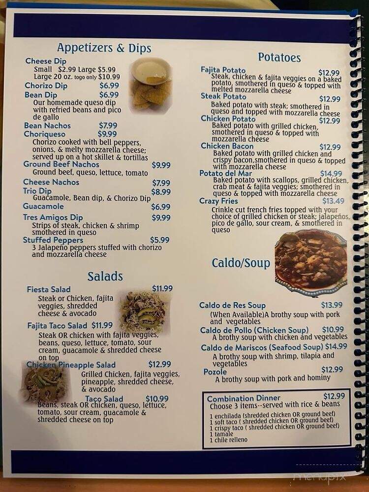 Carlos's Cantina & Grill - Paragould, AR menu_pic
